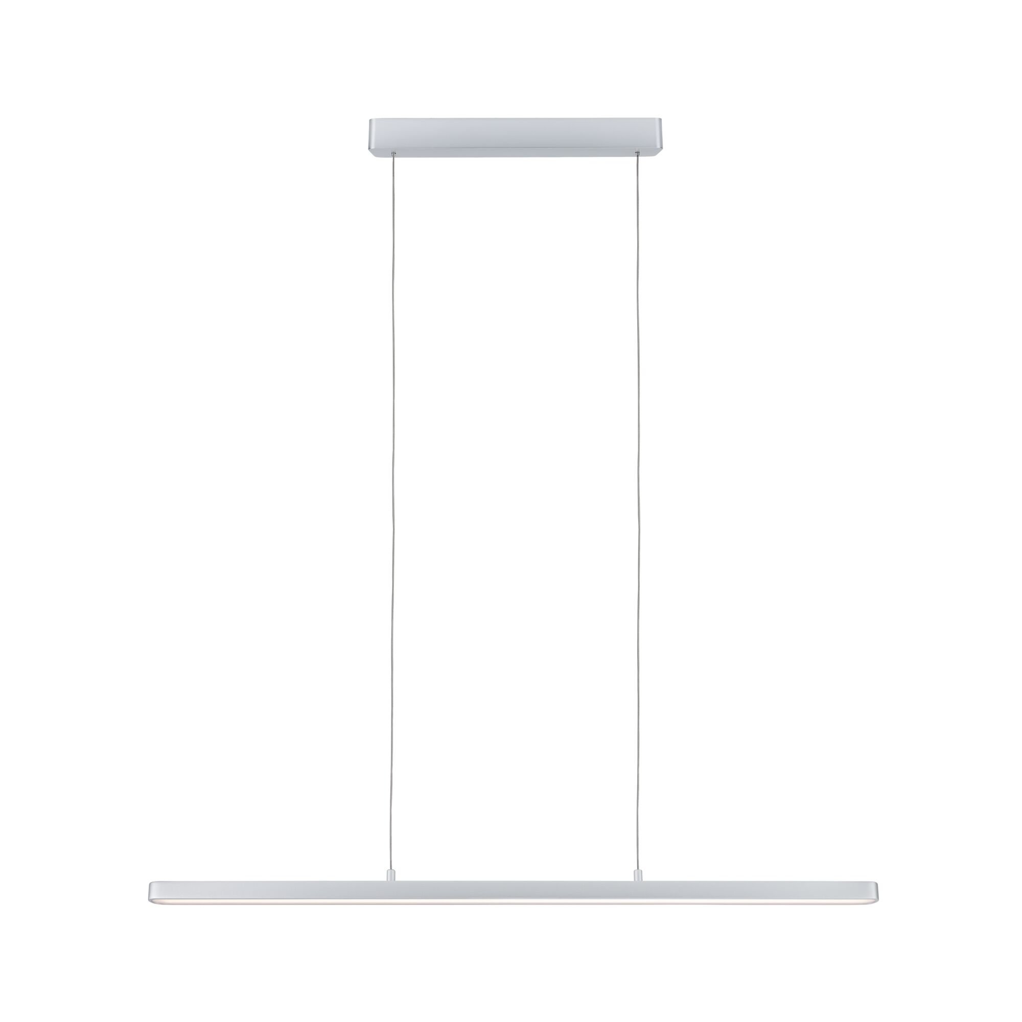 Moderne witte metalen LED-hanglamp met slank ontwerp voor stijlvolle woonverlichting
