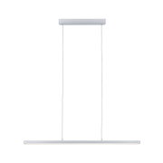 Modern white metal LED pendant light with slim design for stylish home lighting