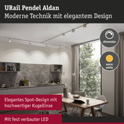 URail Pendel Aldan dimmbare LED-Deckenleuchte in Weiß mit elegantem Spot-Design für moderne Räume