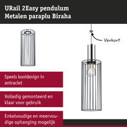 URail 2Easy hanglamp met antraciet metalen kooi en zichtbare lamp voor moderne verlichting