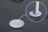 Transparent silicone seal on black surface with close-up of cable entry for LED lighting installation