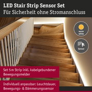 LED Treppenlicht Sensor Set mit warmweißem Licht für sichere Beleuchtung ohne Stromanschluss