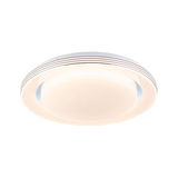 Rund hvid LED-loftslampe med stjerneeffekt og moderne design til opholdsrum