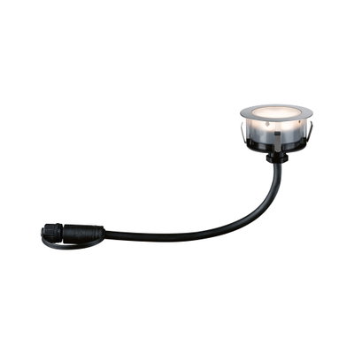 Module LED encastré rond en acier inoxydable avec câble noir pour éclairage extérieur