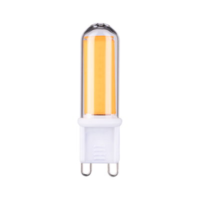 LED-Leuchtmittel G9 mit warmweißem Licht und transparentem Glas für energiesparende Beleuchtung