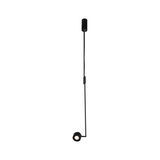 Black metal LED pendant light with adjustable spotlight head for modern indoor lighting