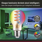 Ampoule LED intelligente dimmable avec contrôle RGBW et blanc réglable pour éclairage intérieur