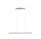 Modern silver aluminum LED pendant light with slim design for living spaces