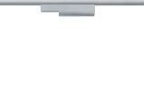 Slim silver aluminium track with central mounting for LED track lighting system