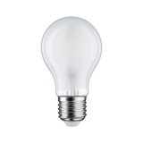 Klassische matte Glühbirne mit E27-Fassung aus Glas in Weiß für energiesparende Beleuchtung