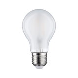 Klassische matte Glühbirne mit E27-Fassung aus Glas in Weiß für energiesparende Beleuchtung