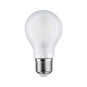 Klassische matte Glühbirne mit E27-Fassung aus Glas in Weiß für energiesparende Beleuchtung