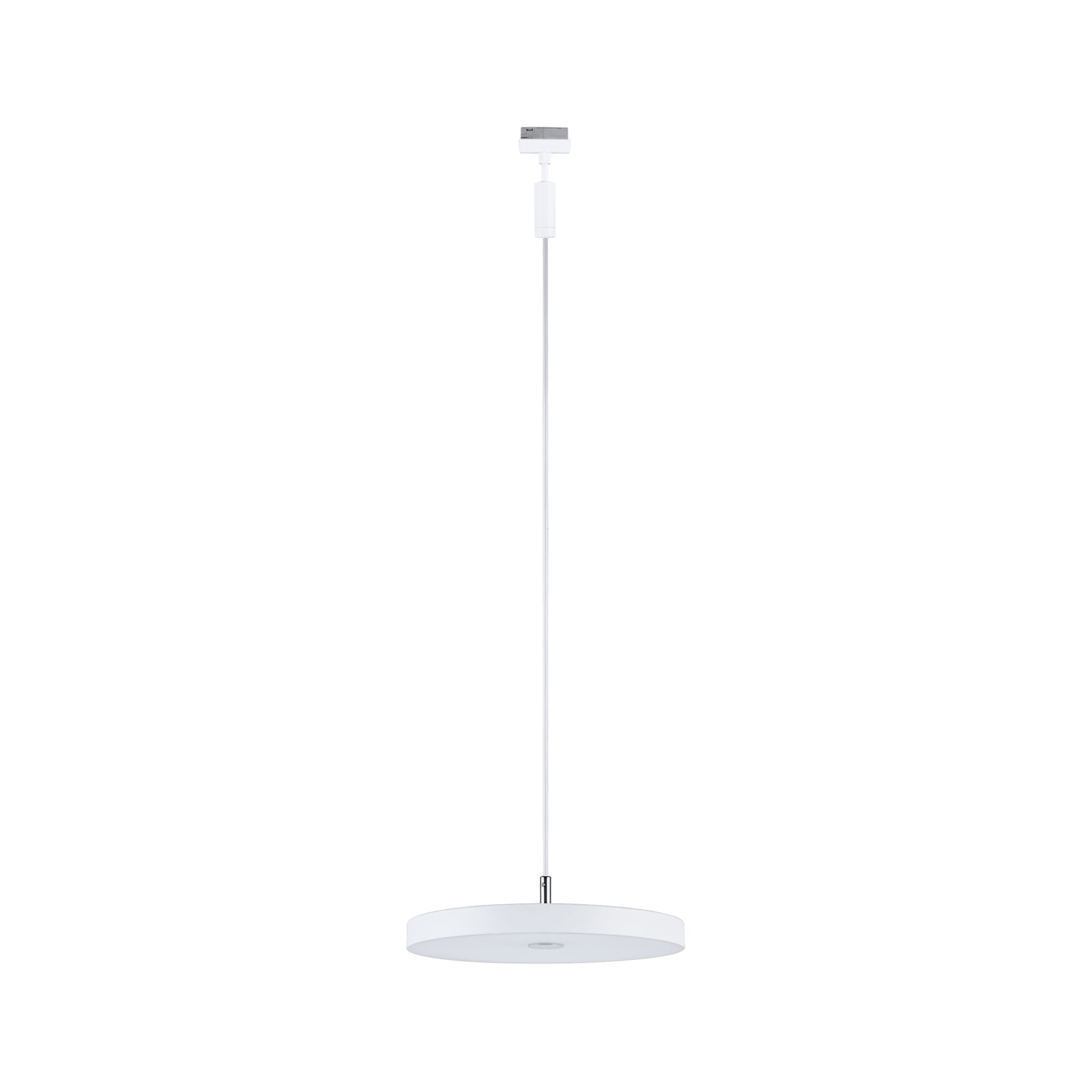 Moderner weißer LED-Pendelleuchter aus Metall mit rundem Design für stilvolle Raumbeleuchtung