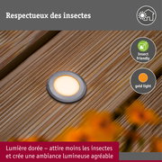 Encastré de sol LED Floor favorable aux insectes IP67 rond 50mm 2200K 2,2W 60lm 230V Alu Matière plastique/Métal
