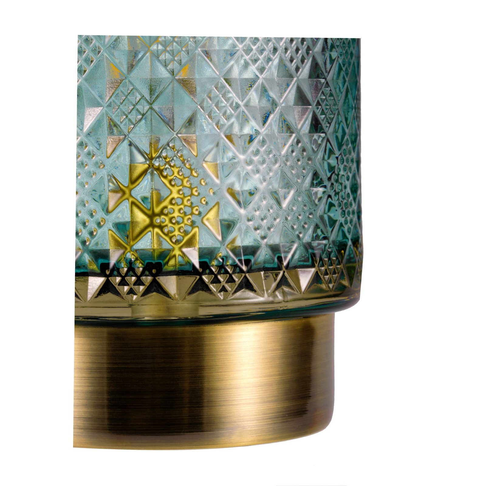 Pauleen Table luminaire Modern Glamour E14 2700K 15lm 0,4W Turquoise/Brass