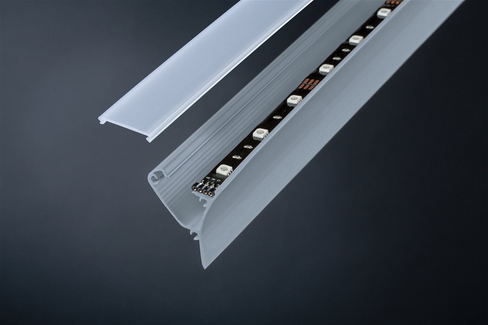 LED Strip Profil Corner 2m Grau