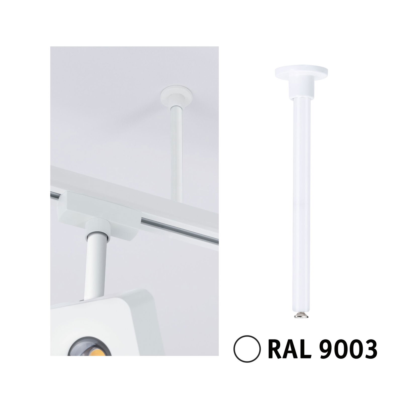 URail Accessoires Suspension de rail 105mm Blanc signal