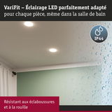 Éclairage LED encastré blanc IP44, résistant aux éclaboussures et à la rouille pour salle de bain