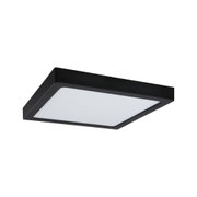 Schwarze quadratische LED-Deckenleuchte mit weißem Diffusor aus Kunststoff für moderne Raumbeleuchtung