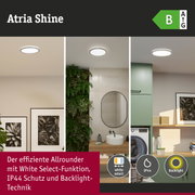Atria Shine LED-Deckenleuchte mit White Select, IP44 Schutz und Backlight-Technik für Wohnräume
