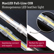 MaxLED Full-Line COB LED strip with homogeneous light on black surface for LED lighting