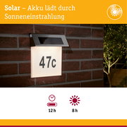 Solar LED Hausnummernleuchte Special Line IP44 3000K Edelstahl/Weiß