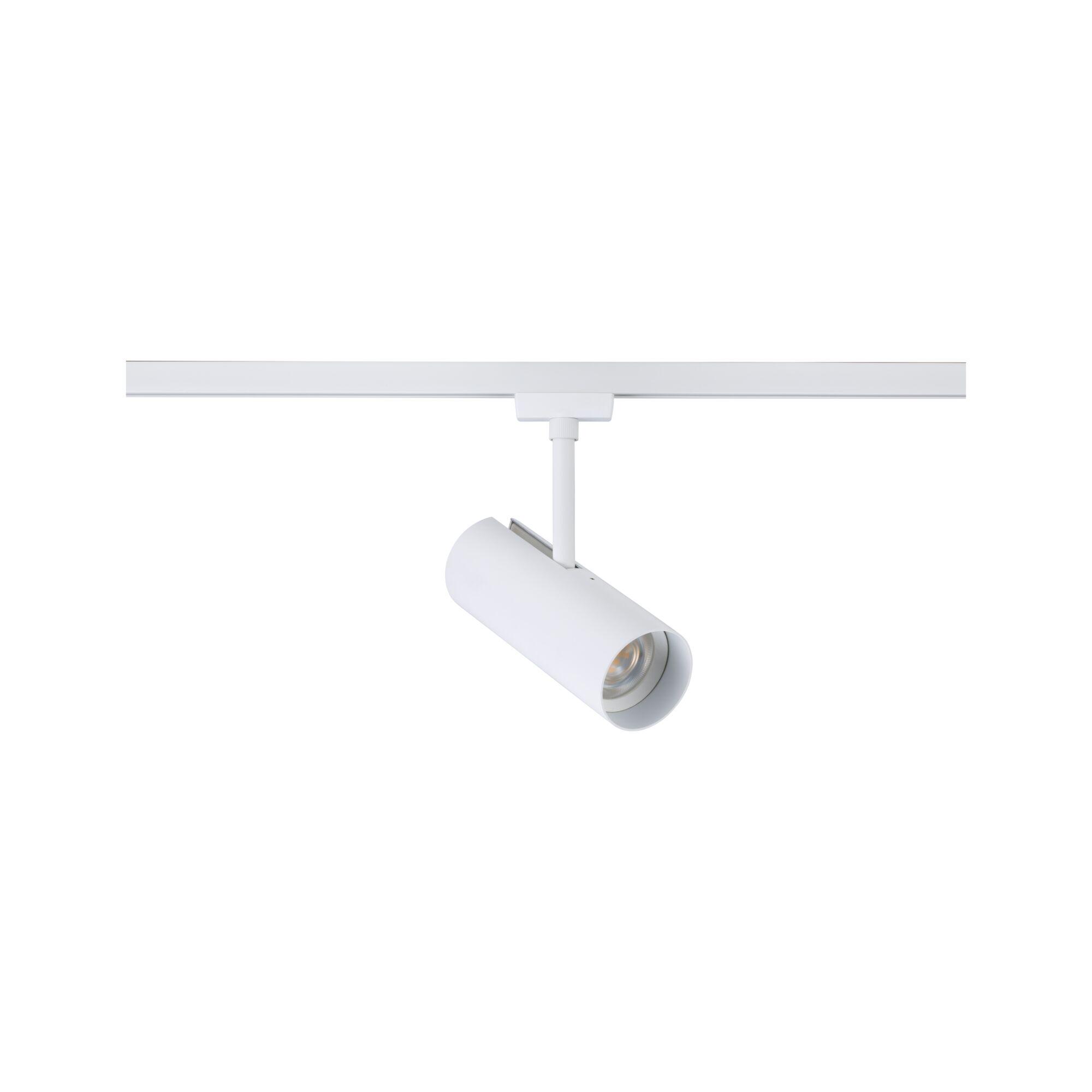 Spot LED blanc en métal sur rail pour éclairage intérieur moderne et lumière d'accentuation