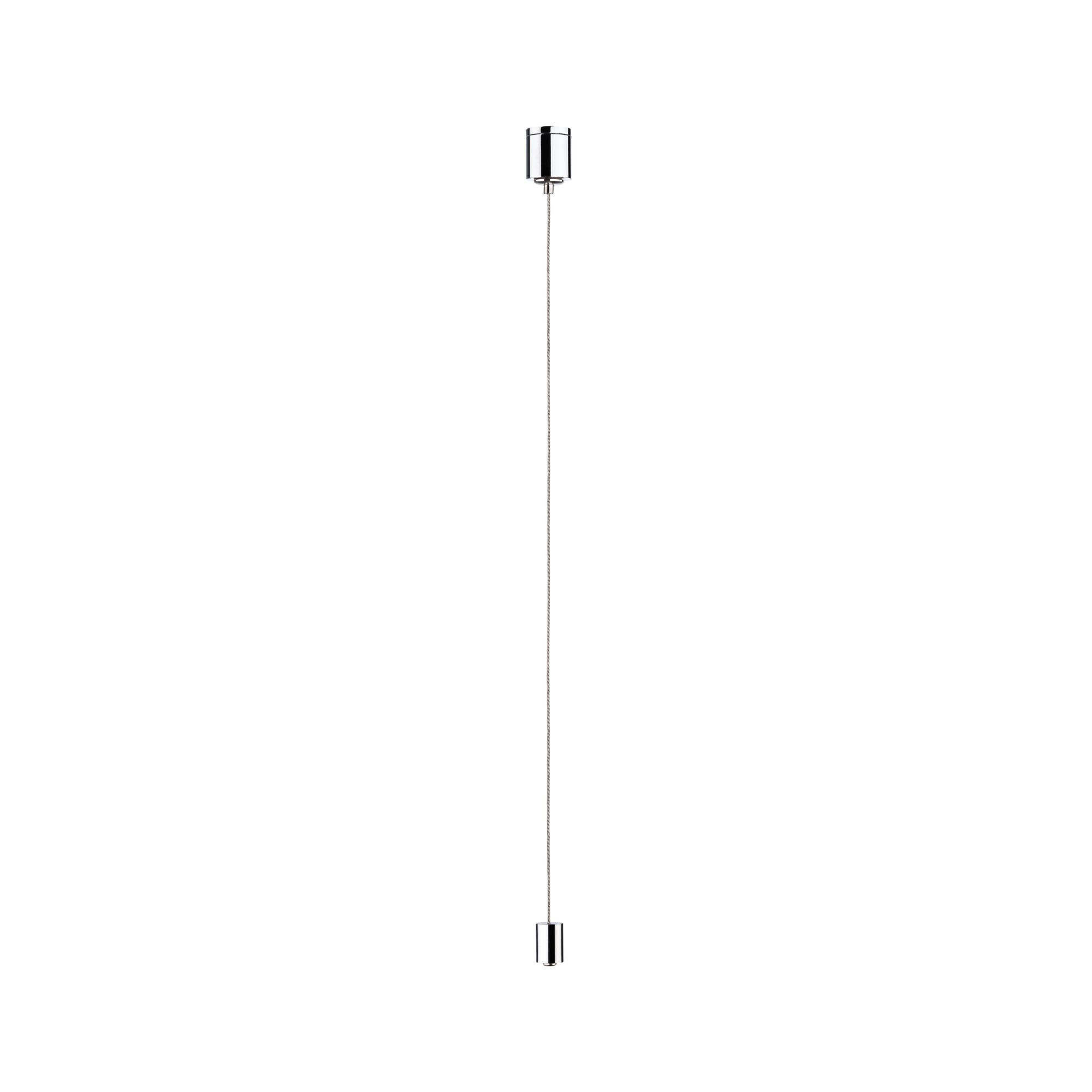 URail Accessories Suspension cable 2000mm Chrome Slim pull pendant in chrome metal silver for modern lighting systems and accessories