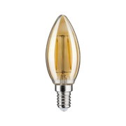 LED-lys med ravfarvet glas og E14-fatning til dekorativ og energibesparende belysning