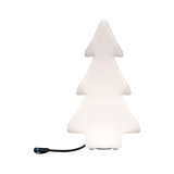 Arbre décoratif LED blanc en plastique avec câble pour éclairage de Noël festif