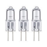 Drei klare Halogenlampen mit zwei Metallstiften, geeignet für Beleuchtung und Ersatzlampen