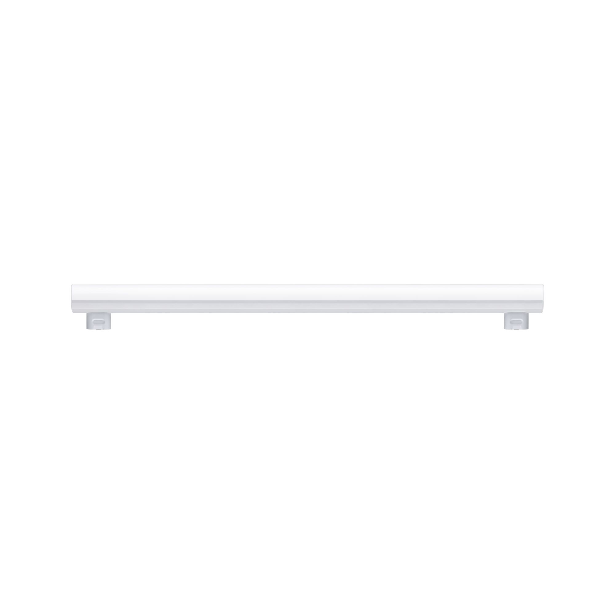 Schlanke weiße LED-Leuchte aus Kunststoff für moderne Innenbeleuchtung und energiesparende Lichtlösung.