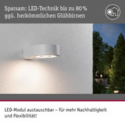 Moderner weißer LED-Außenwandleuchter aus Metall mit energiesparender Technik und austauschbarem Modul