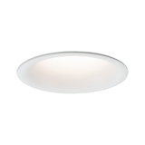 Round white LED recessed panel with warm white light for energy-efficient ceiling lighting