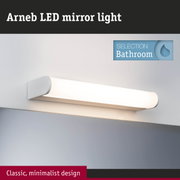 Arneb white LED mirror light with minimalist design for bathroom lighting