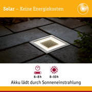 Solarbetriebene LED-Bodenleuchte in Edelstahl mit weißem Licht für energiesparende Außenbeleuchtung