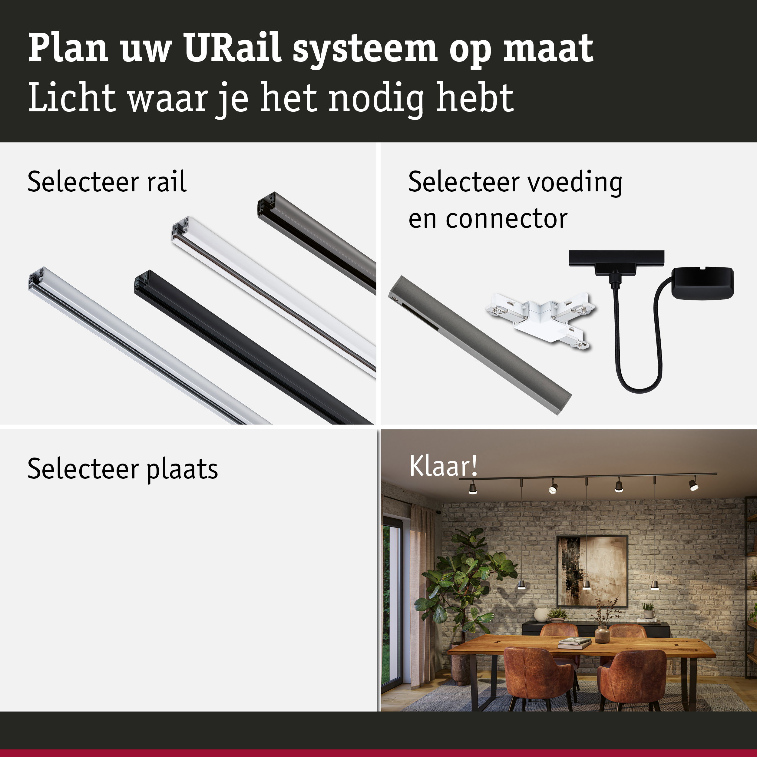 URail Railspot Cone GU10 max. 10W dimbaar 230V Titaanium