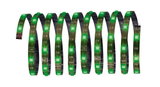 Bande lumineuse LED verte sur bande flexible en plastique pour éclairage décoratif.