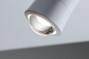Weißer LED-Deckenstrahler aus Metall mit runder Linse für moderne Innenbeleuchtung