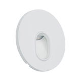 Applique murale encastrée LED ronde blanche en plastique avec sortie de lumière ovale pour éclairage intérieur