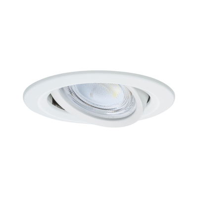 Spot encastré blanc en plastique avec LED orientable pour un éclairage d’intérieur flexible