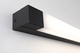 Schwarze LED-Wandleuchte mit weißem Diffusor aus Kunststoff für moderne Innenbeleuchtung