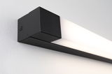 Schwarze LED-Wandleuchte mit weißem Diffusor aus Kunststoff für moderne Innenbeleuchtung
