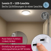Leonis II LED-Deckenleuchte in Weiß mit Power Select Funktion für 13 oder 18 Watt Leistung
