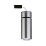 Modern LED ceiling spotlight in brushed stainless steel silver for accent lighting