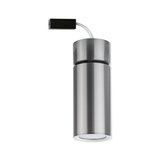 Moderne LED-plafondspot van geborsteld roestvrij staal zilver voor accentverlichting
