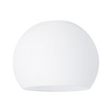 Round white glass ceiling light with matte finish for modern home lighting