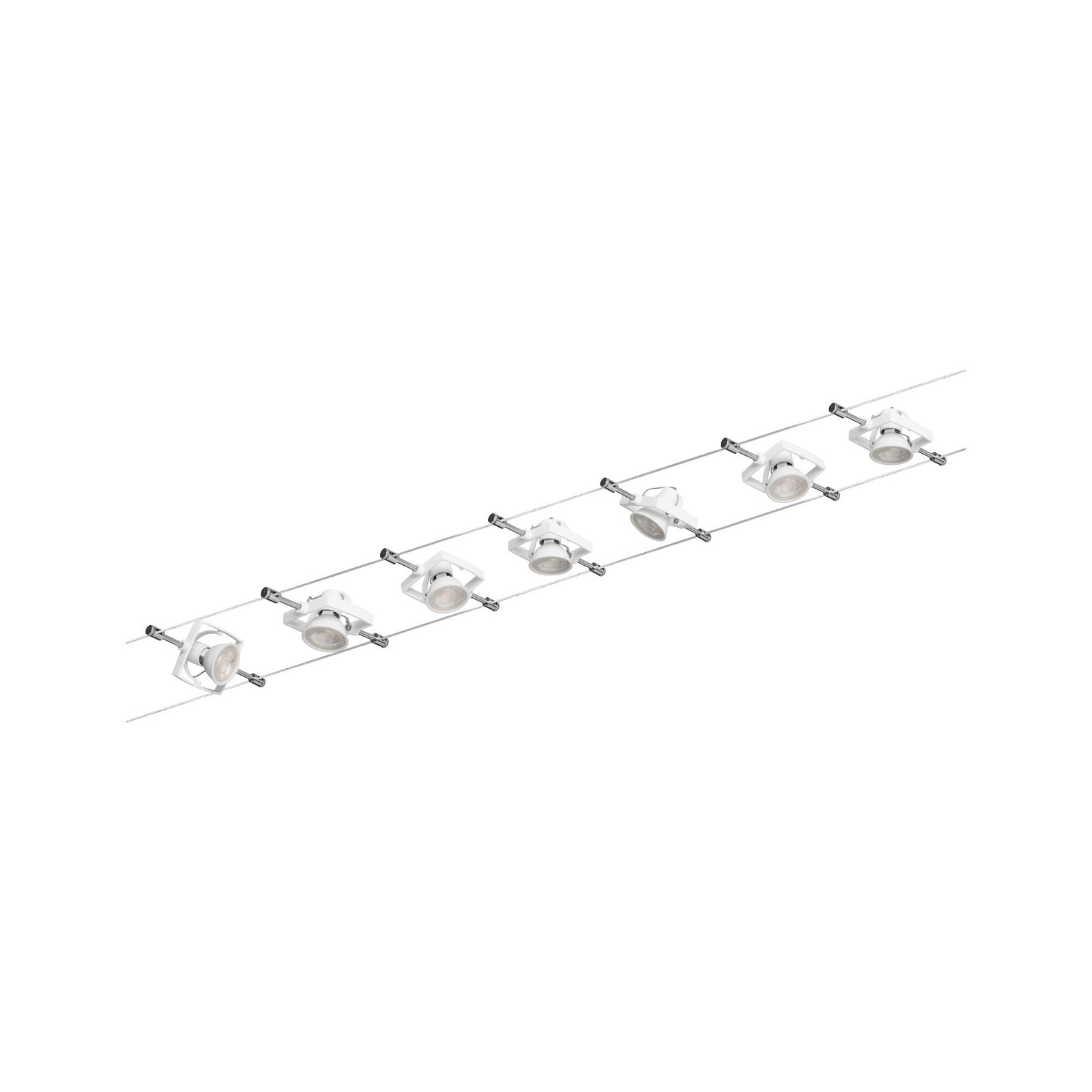 Cable system TECH Basic Set GU5,3 max. 7x10W dimmable 230/12V White
