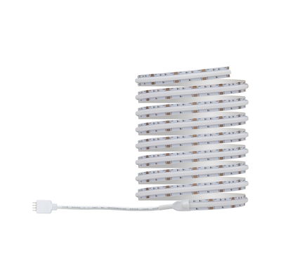 Flexible white LED strip light with connector cable for modern lighting solutions