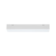 White plastic LED ceiling panel with simple flat design for modern room lighting solutions